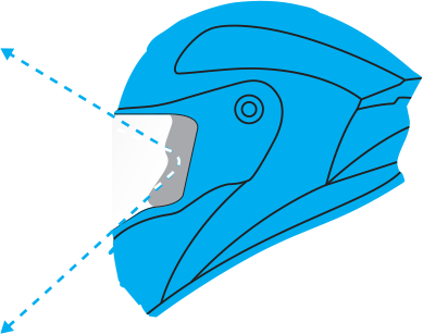 The Panovision™ viewport on the new Bell Star helmet increases the vertical field of view over traditional helmets